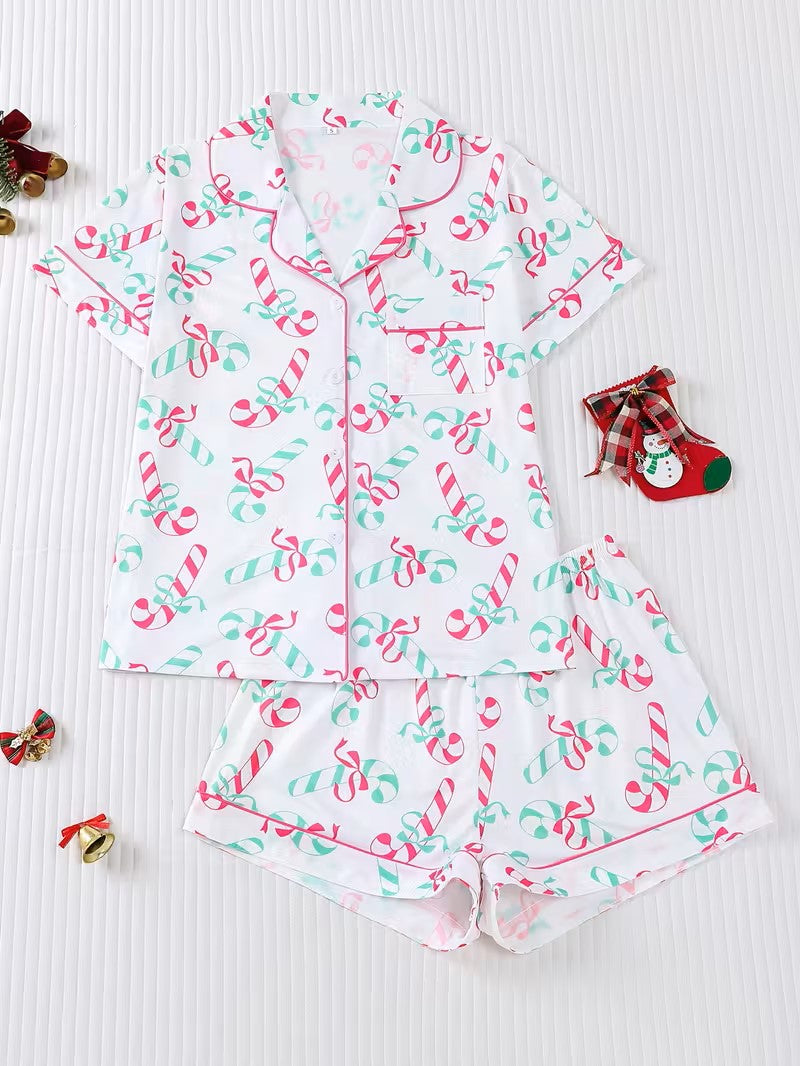 Women's Festive PJ Shorts Set