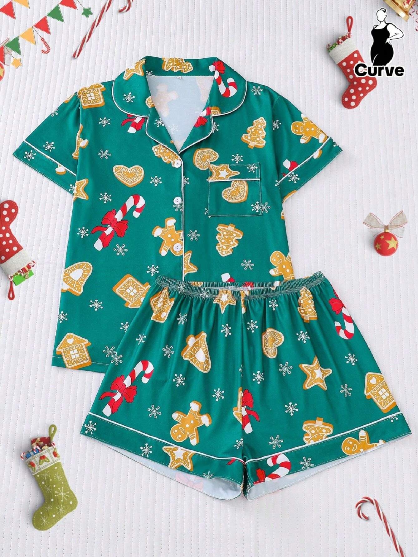 Women's Festive PJ Shorts Set