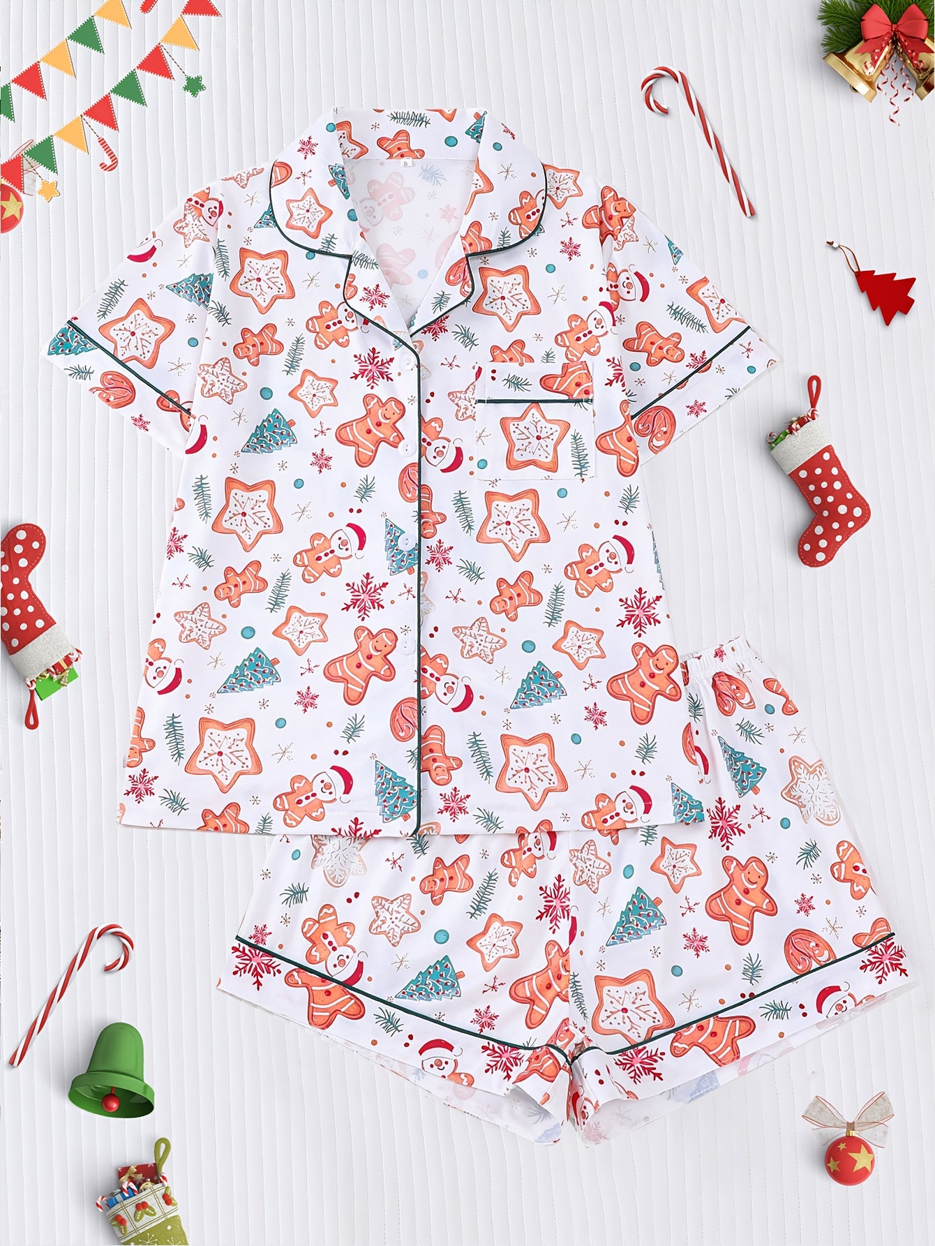 Women's Festive PJ Shorts Set