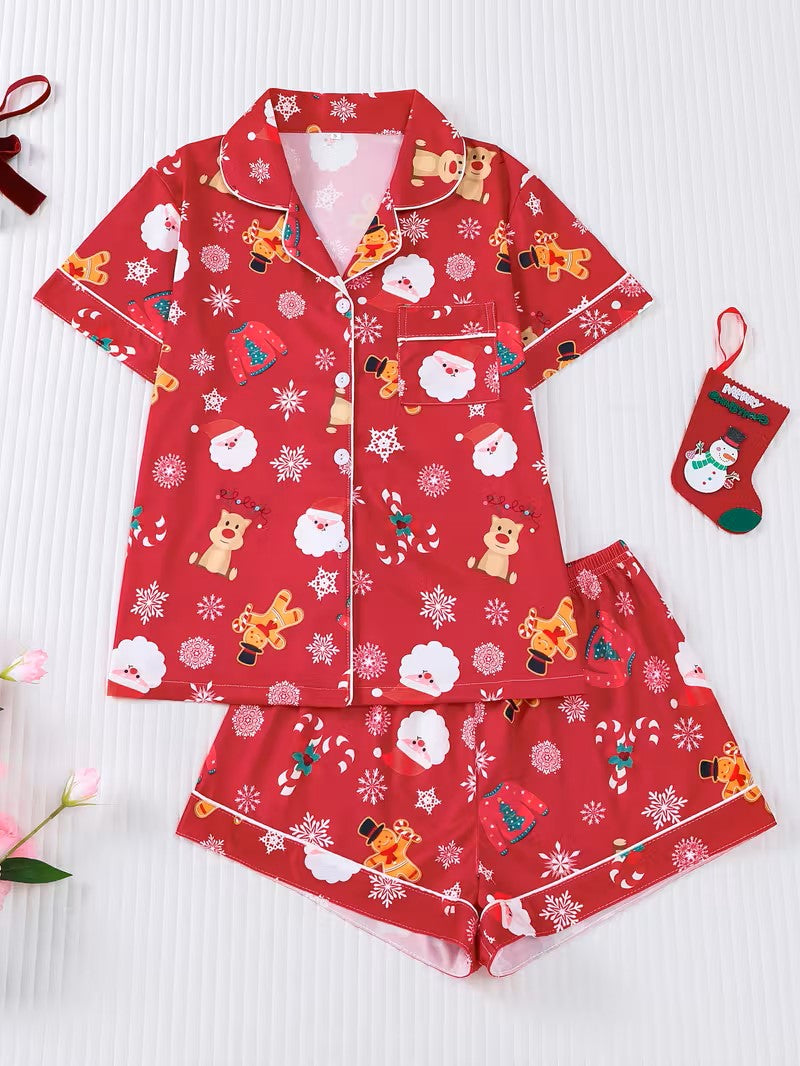 Women's Festive PJ Shorts Set