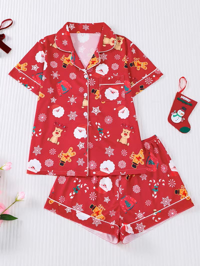 Women's Festive PJ Shorts Set