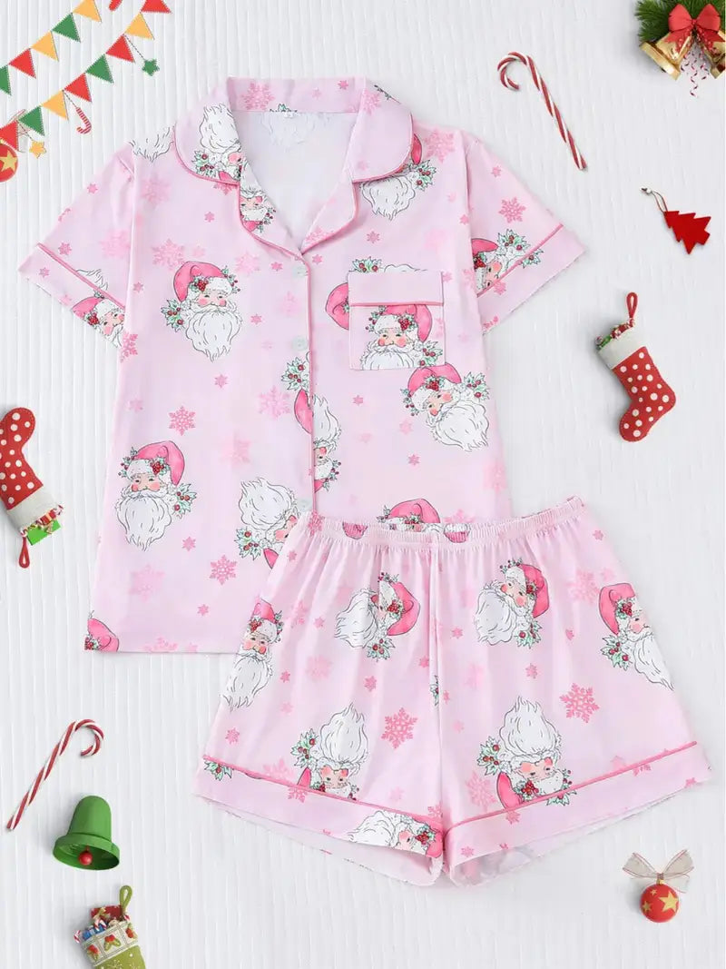 Women's Festive PJ Shorts Set